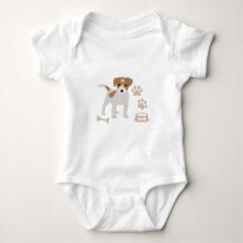 Cute Hund Puppy Tass avtryck Mönster T Shirt
