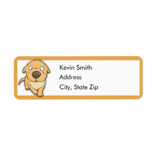 Cute Hund-Returetiketter Returadress Etikett