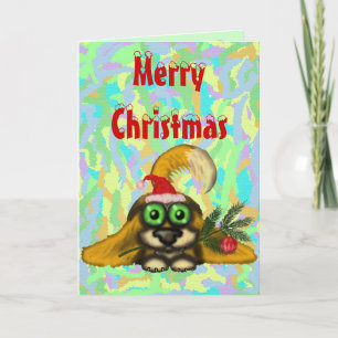 Cute hund, rolig God jul-kortdesign Helgkort