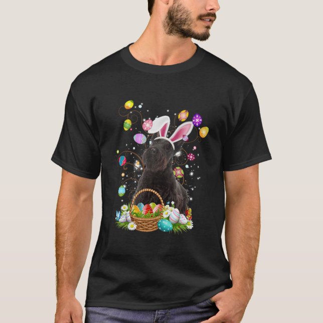 Cute Hund Scottish Terrier Påsk Day Egg Hunting T Shirt (Framsida)