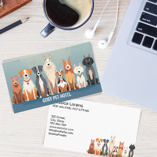 Cute Hund Sitter, Pet Groomer, Veterinär, Puppy Visitkort