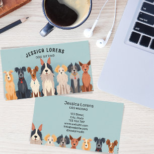 Cute Hund Sitter, Pet Groomer, Veterinär, Puppy Visitkort