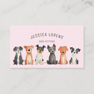 Cute Hund Sitter Pet Groomer Veterinär Puppy Visitkort