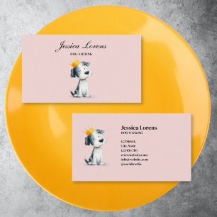 Cute Hund Sitter, Puppy Pet Groomer, Veterinary Visitkort