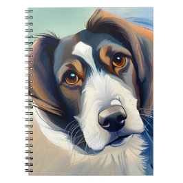 Cute Hund Sketch Porträtt Anteckningsbok