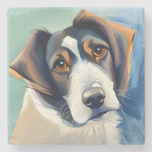 Cute Hund Sketch Porträtt Stenunderlägg