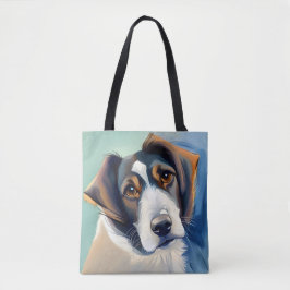 Cute Hund Sketch Porträtt Tygkasse