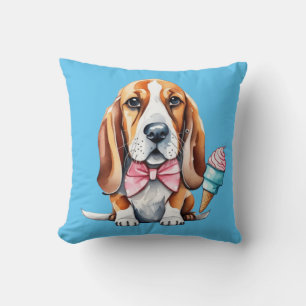 Cute hund som äter glass kudde