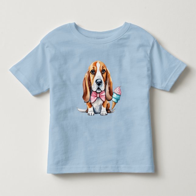 Cute hund som äter glass t shirt (Framsida)