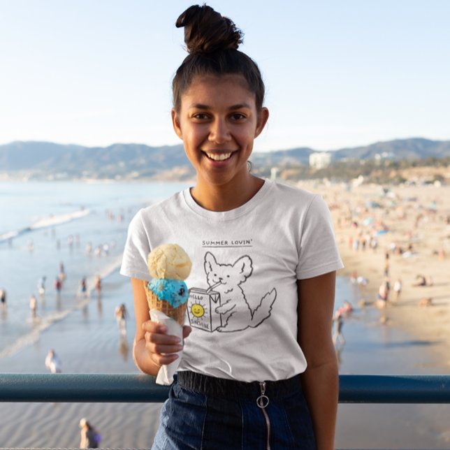 Cute hund sommar Lovin hej sunshine T Shirt (Skapare uppladdad)