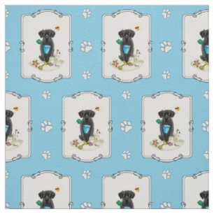 Cute Hund - Sommarbussen Black Labrador Retriever Tyg