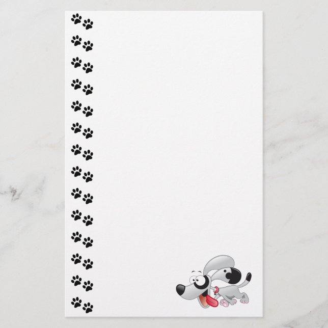 Cute Hund Stationery Brevpapper (Framsida)
