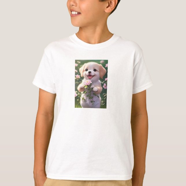 Cute Hund T Shirt (Framsida)