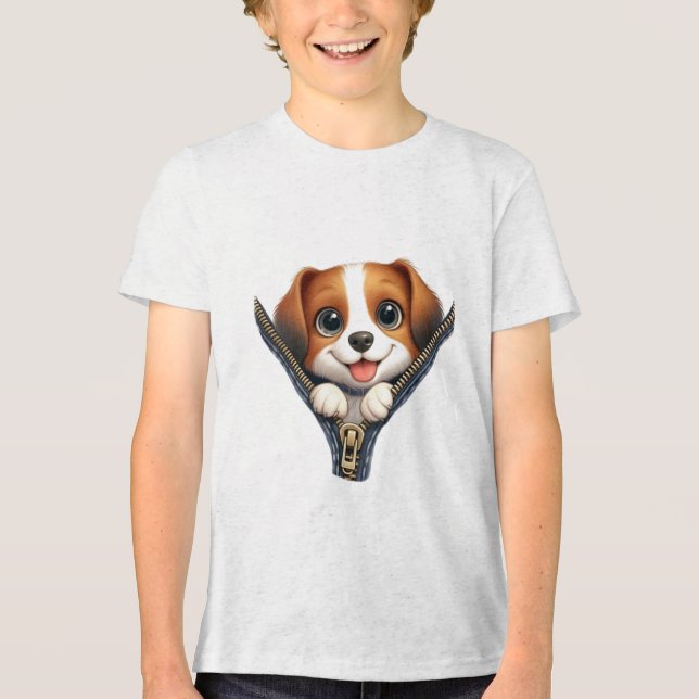 Cute Hund T Shirt (Framsida)