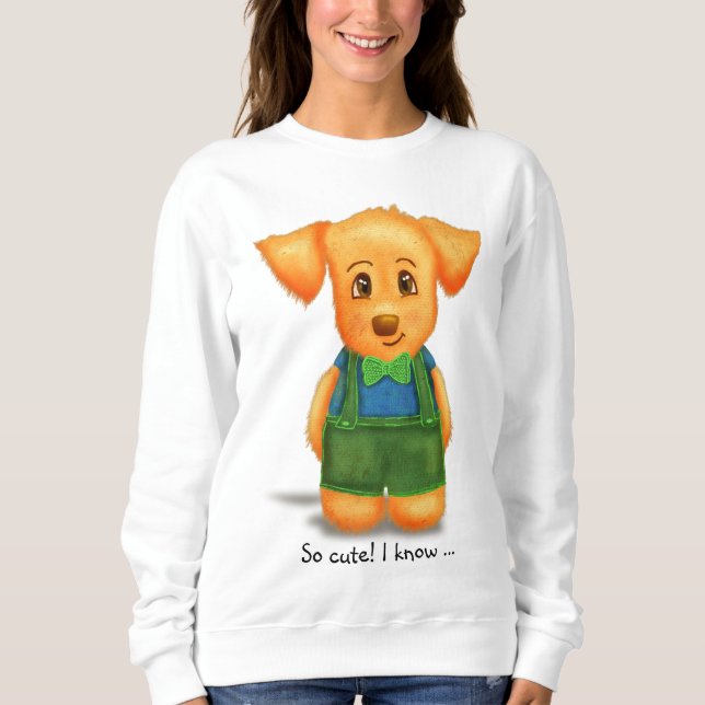 Cute Hund T Shirt (Framsida)