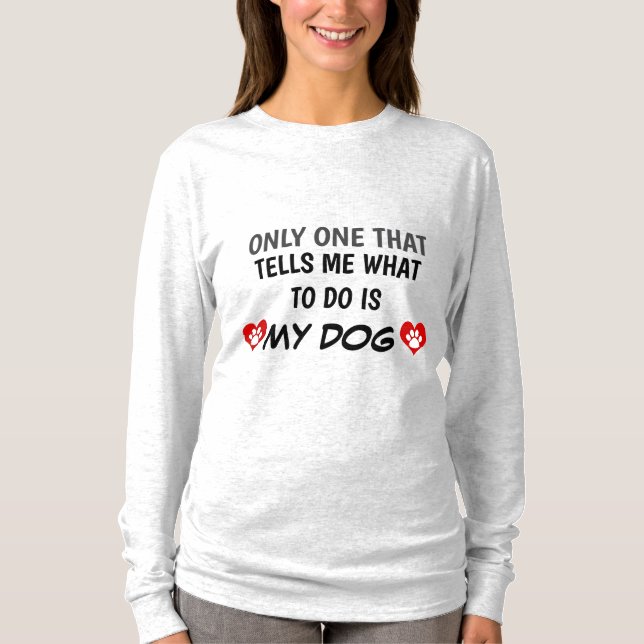 Cute hund text som säger T-Shirt (Framsida)