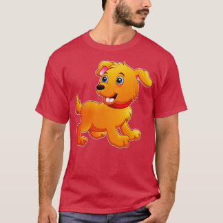 Cute Hund toon Pet Funny Illustration För barn T Shirt