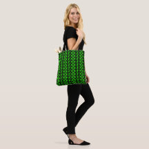 Cute Hund Tote Bag in Lime Green and Black