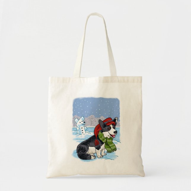 Cute hund Tote Bag Tygkasse (Framsidan)