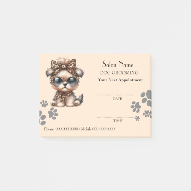 Cute hund trimmar Möte Post-it® Notes Post-it Block (Framsida)