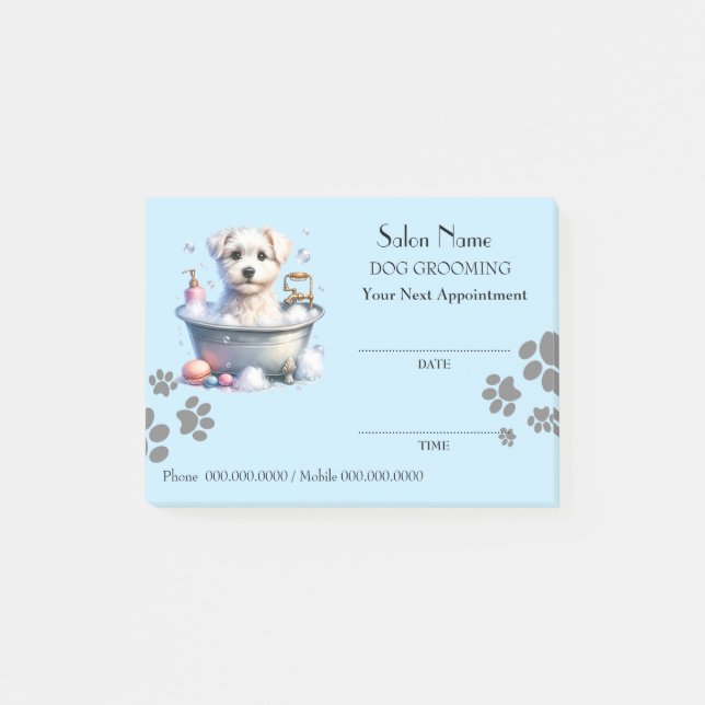 Cute hund trimmar Möte Post-it® Notes Post-it Block (Framsida)