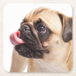 Cute Hund underlägg 4 Papper Kvadrat