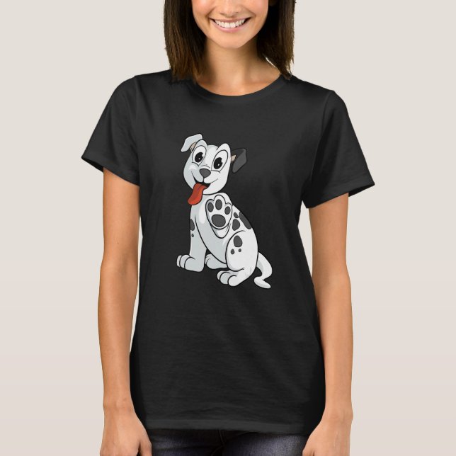 Cute Hund upplyser Tass T Shirt (Framsida)