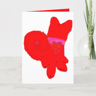Cute hund Valentine Day Card Tack Kort