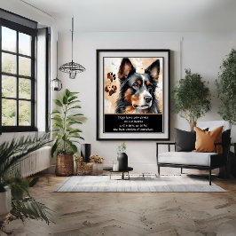 Cute Hund Vattenfärg Poster