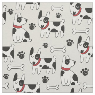 Cute Hund-väv Tyg