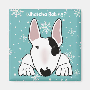 Cute hund vill veta vad du bakar magnet