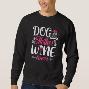 Cute Hund Vin Dalmatien Hund Mors dag Lång Ärmad Tröja