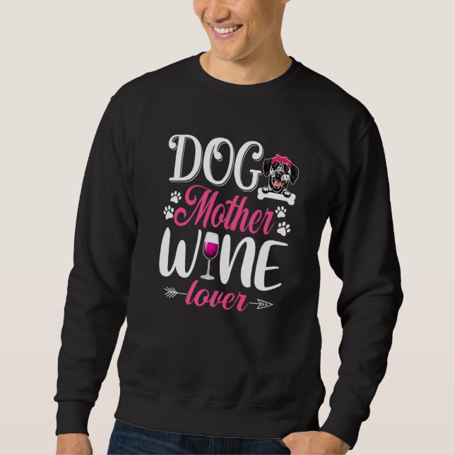 Cute Hund Vin Dalmatien Hund Mors dag Lång Ärmad Tröja (Framsida)