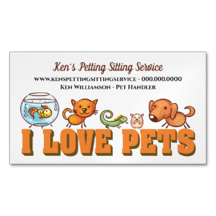 Cute Hund Walking Animal Car Pet Service Magnetiska Visitkort