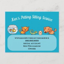 Cute Hund Walking Animal Car Pet Service Vykort