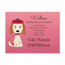 Cute Hund Walking Hund Grooming Business on Rosa