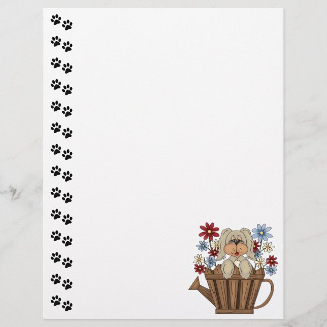 Cute Hund Wating Can Letterhead (Framsida)
