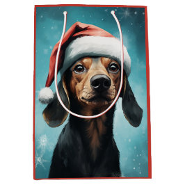 Cute Hund Wearing Santa Hat Dachshund jul