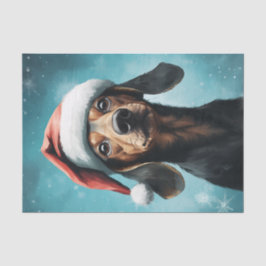 Cute Hund Wearing Santa Hat Dachshund jul
