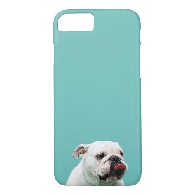 Cute hund white Bulldog Case-Mate iPhone Skal (Baksida)