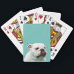 Cute hund white Bulldog Casinokort<br><div class="desc">Cute hund white Bulldog</div>