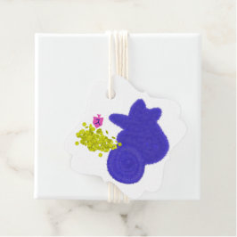 Cute hund with dreidel and Hanukkah gelt Gåvor Etiketter