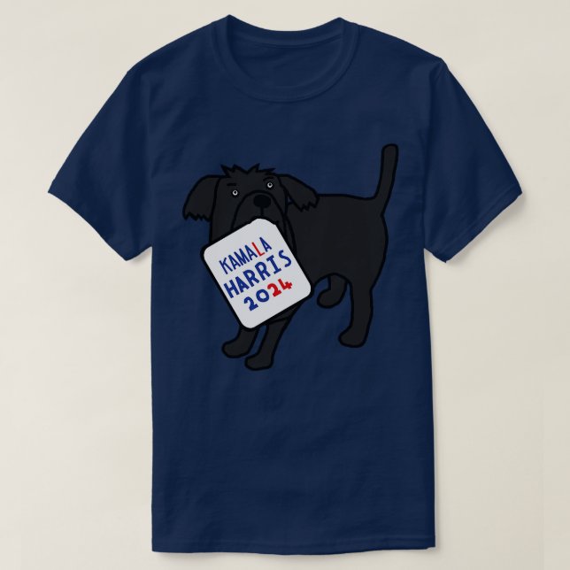 Cute Hund with Kamala 2024 Sign T Shirt (Design framsida)