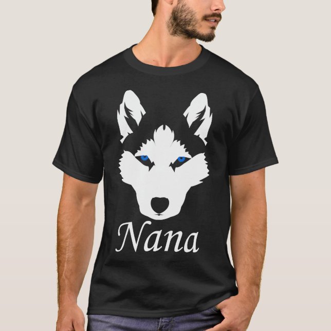 Cute Hundägare Siberian husky Nana T Shirt (Framsida)