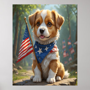 Cute Hundar 4 juli Poster