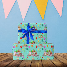 Cute Hundar Birthday-firandet Låt oss Pawty Mönste