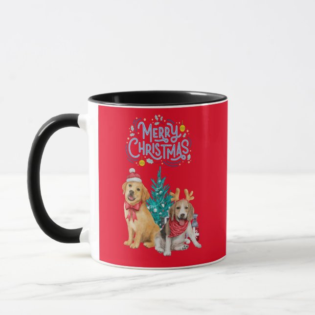 Cute hundar christmas mugg (Vänster)