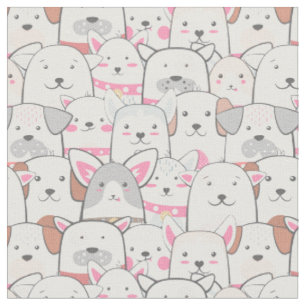 Cute Hundar Fabric Tyg