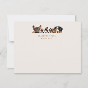 Cute Hundar Grooming Service Anteckningskort