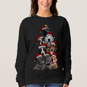 Cute Hundar i Santa Hats Julgran med Star H T Shirt